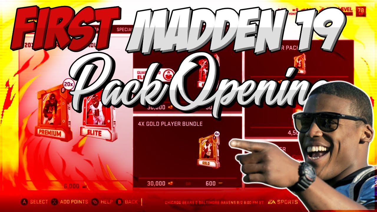 First Pack Opening Of Madden 19! HIGH Elite Pull! Madden 19 Pack Opening