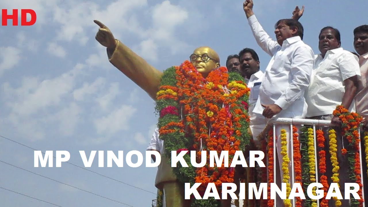 Karimnagar MP Vinod kumar pays tribute to Dr. B.R.Ambedkar.