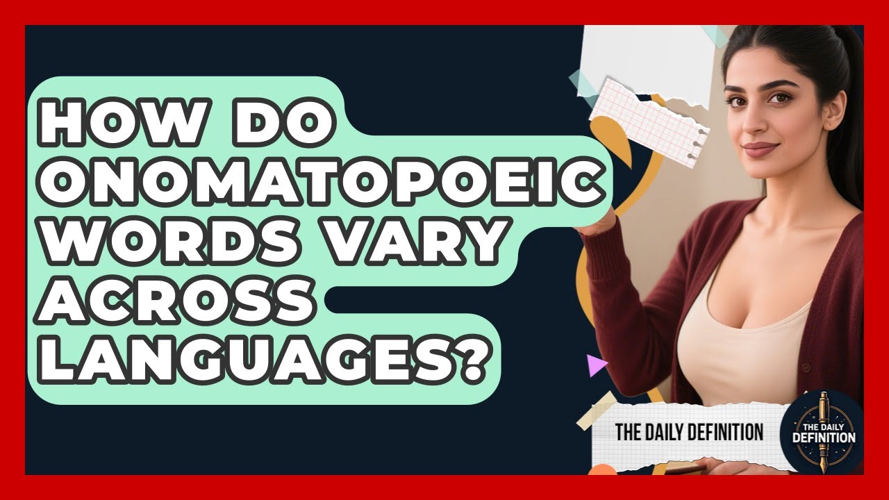 How Do Onomatopoeic Words Vary Across Languages? - The Daily Definition