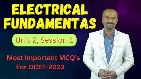 FEEE | MCQ | UNIT-2 SESSION-1 | ELECTRICAL FUNDAMENTS | DIPLOMA CET 2024 | KANNADA
