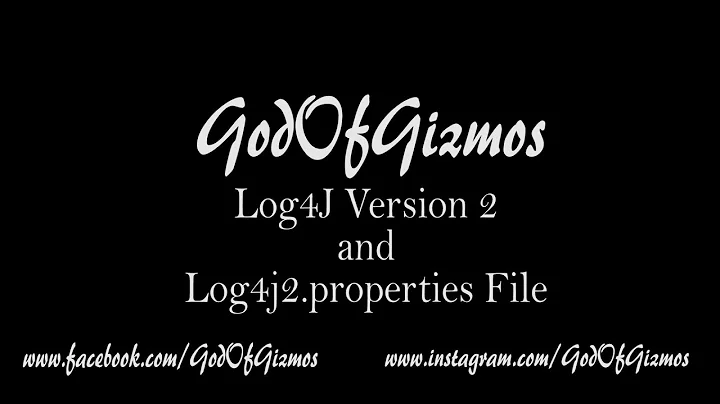 Log4j2 Setup Using Log4J2.properties file