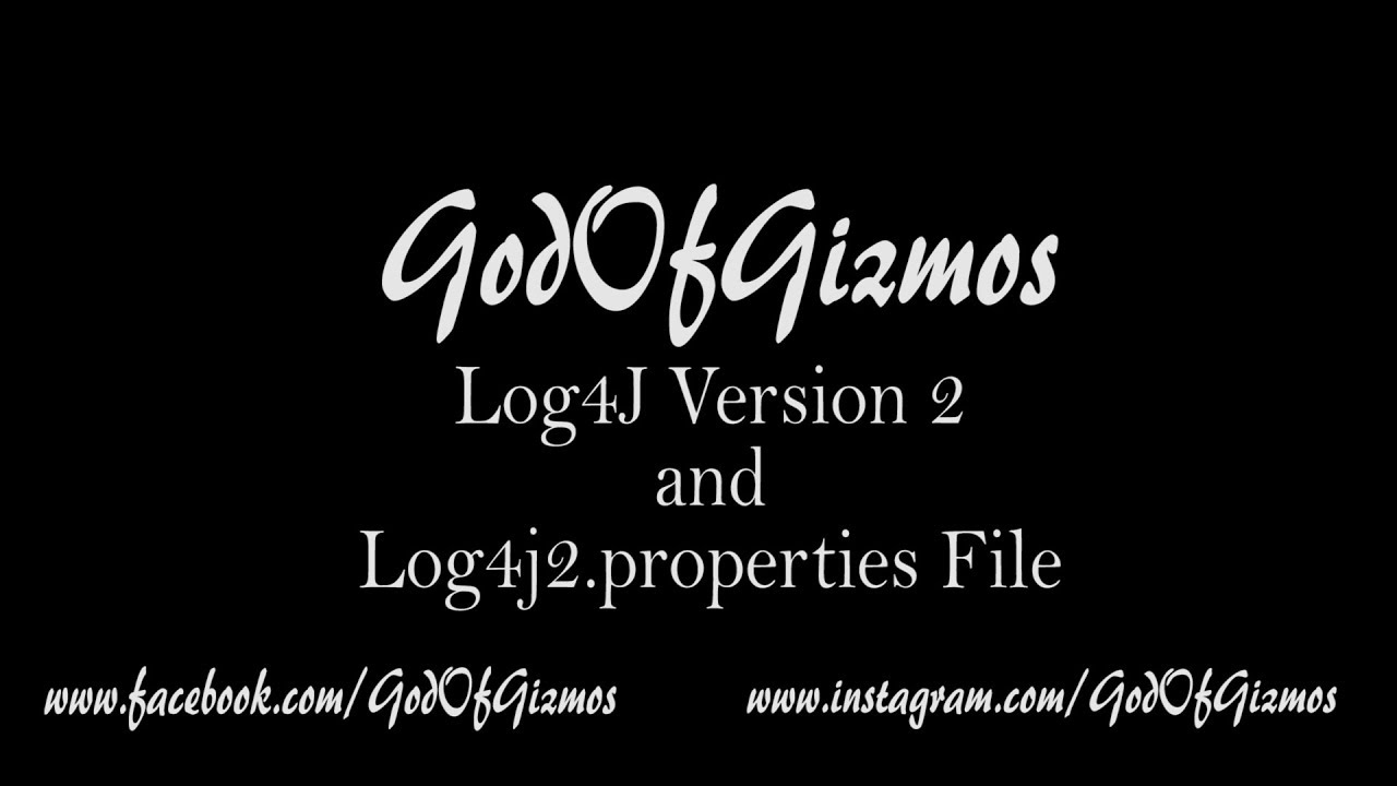 Log4J2 Setup Using Log4J2.Properties File