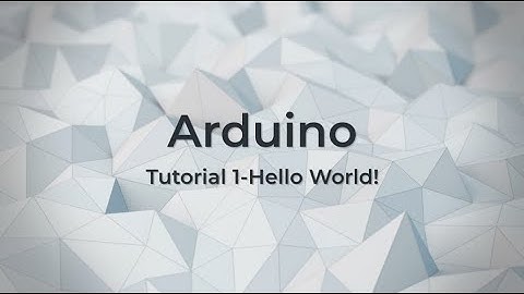 Tutorial 1-Hello World