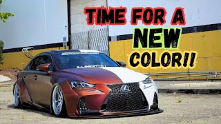 It's time for a new color for my Lexus 3IS. Peeling plastidip.