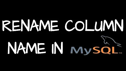 Change or rename column name in SQL | Mysql tutorial