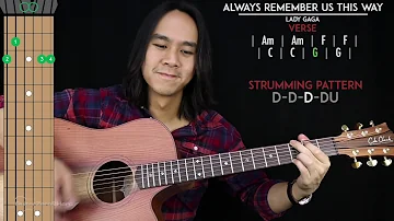 Always Remember Us This Way Guitar Cover Acoustic - Lady Gaga  🎸 |Tabs + Chords|