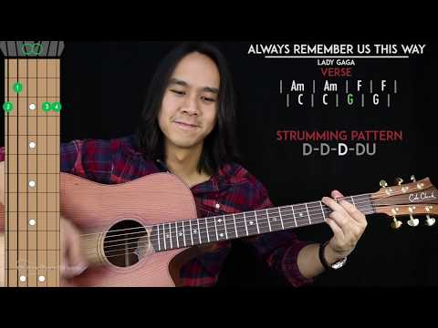 Always Remember Us This Way Guitar Cover Acoustic - Lady Gaga |Tabs Chords|