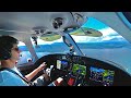 Low clouds and lakes east coast single pilot jet flight