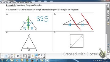 Geometry 4.2 SSS and SAS Triangle Congruence
