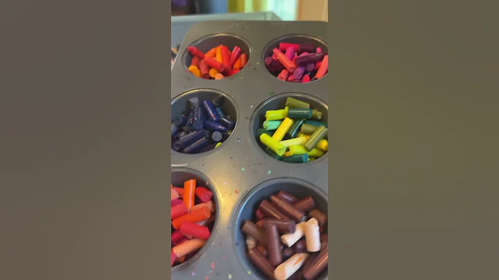 Melting old crayons 🖍️ #video #food #