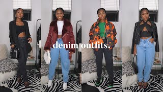 DENIM OUTFIT IDEAS | Styling Jeans for Autumn/Winter