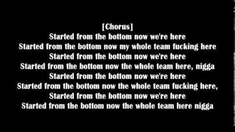 Drake- Started From The Bottom Official Lyrics Video
