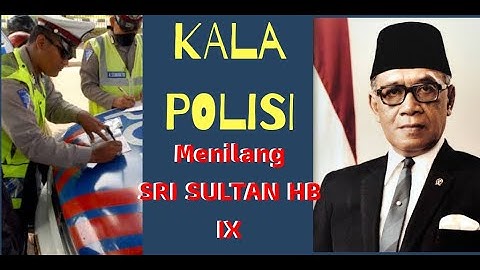 Polisi Tilang Sultan Hamengku Buwono IX