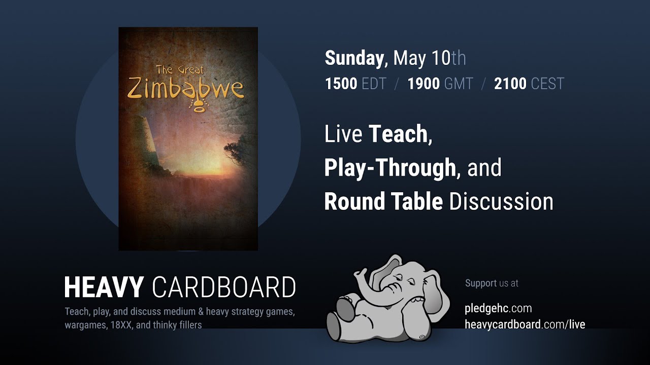 The Great Zimbabwe 2p Teaching, Play-through, & Round table by Heavy Cardboard