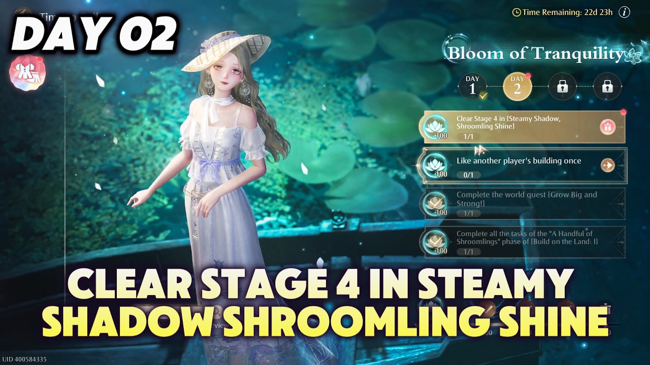 Clear Stage 4 in Steamy Shadow, Shroomling Shine | Infinity Nikki