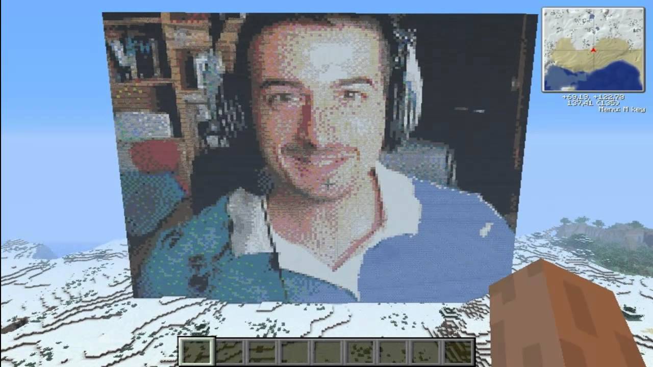 Pixel art - Cara de Tonacho / MinecraftZaragoza | 14400 bloques | HD
