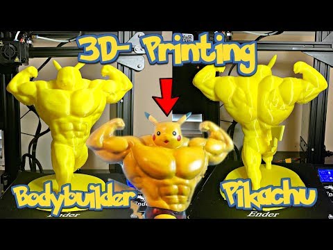 3D- Printing GIANT Bodybuilder Pikachu - Time-Lapse Video