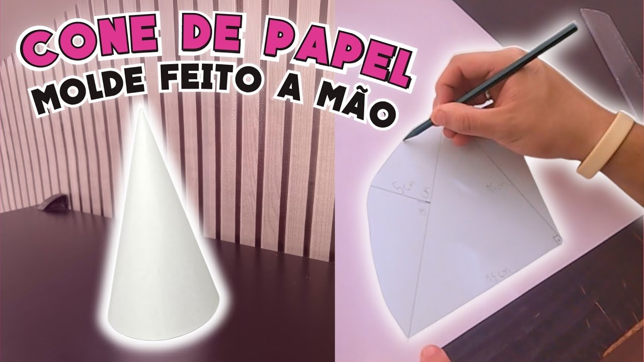 COMO FAZER CONE DE PAPEL | FAÇA SEU MOLDE | PASSO A PASSO RAPIDO E ...