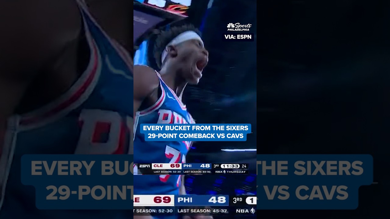 Every bucket from the Sixers 29-point comeback vs the Cavs