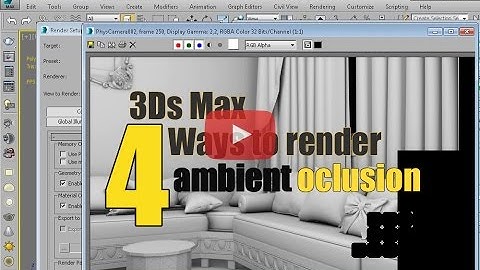 4 Ways to render Ambient Occlusion pass in 3ds max 2016