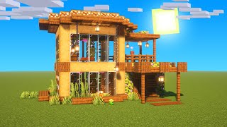 Minecraft: Как Построить Стартовый Дом 2 Этажа в Майнкрафт?