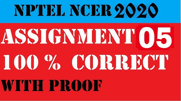 Nptel NCER Assignment 05 | 100% correct📝