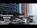 MIAMI Downtown Walking Tour - Sightseeing Biscayne Blvd - Flagler - Heat Arena