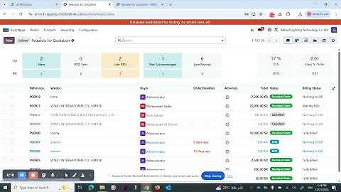 RFQ & Purchase Order Odoo 19