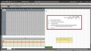 Reliability KR-20 Using Ms Excel