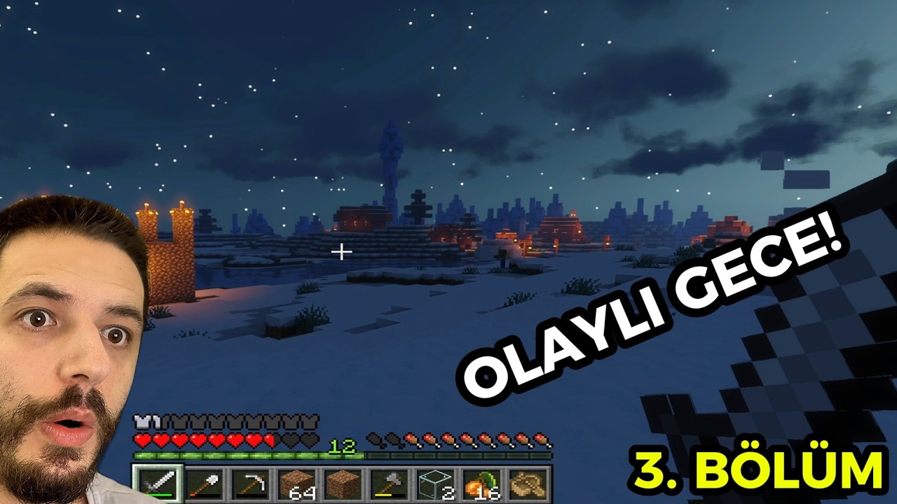 SIFIRDAN MINECRAFT #3 | OLAYLI BİR GECE GEÇİRDİK!