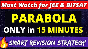 Parabola | All Formulas & Concepts Revision in 15 mins 🔥🔥 | By Harshal Sir , BITS Pilani | JEE 2022