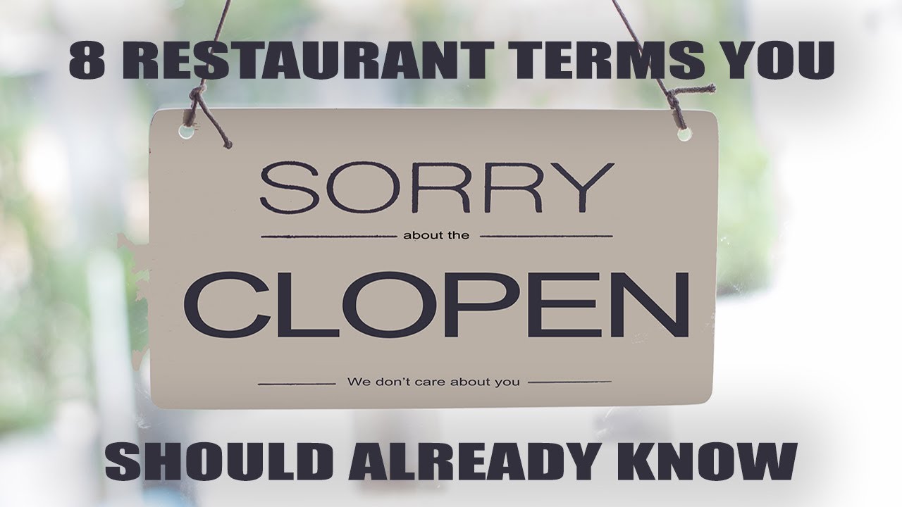 8 Restaurant Terms You Should Already Know YouTube