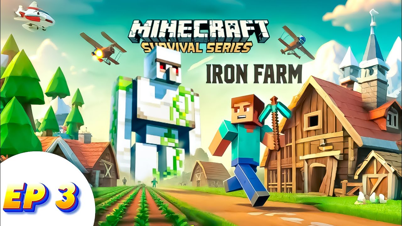 I made FASTEST iron farm in my survival world 🤩 | Minecraft survival ...