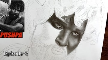 Allu Arjun Sir Sketch How To Shade a face || Pushpa Movies || Episode -2