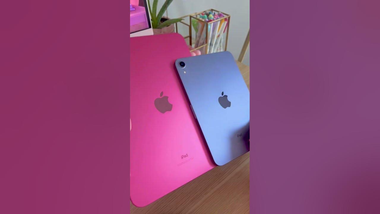 Pink iPad 10th Generation vs Purple iPad Mini #shorts #apple Pink iPad 10th Generation vs Purple iPad Mini #shorts #apple