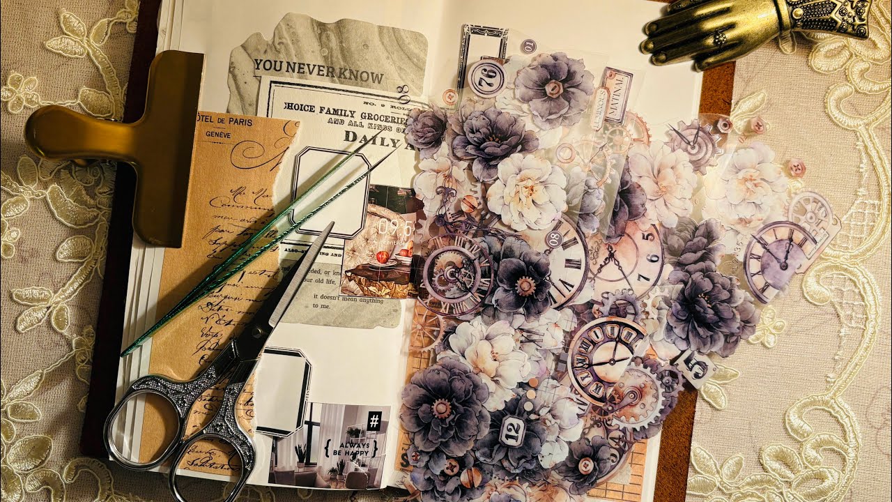 【ASMR】yierさんのマステでコラージュ|コラージュノート