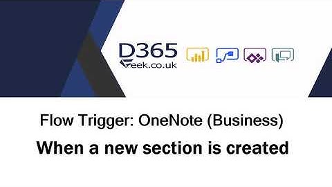 OneNote Trigger: When A New Section Is Created