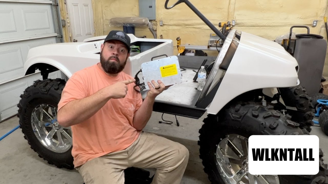 WLKNTALL Gets Waterproof On Board Charger Mounted & Hidden NOCO outlet | Club Car DS Golf Cart