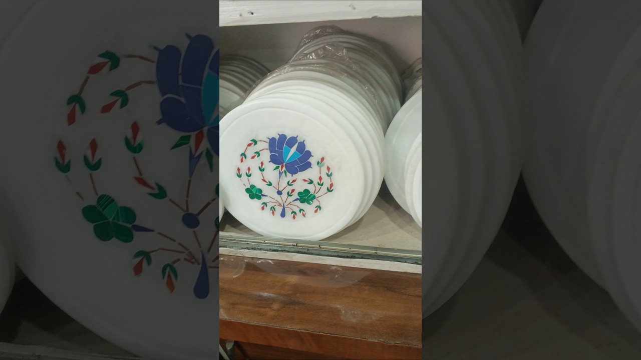 Unique Marble gifts items one-piece stone work plate 🍽️