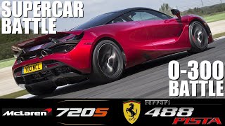 Which SUPERCAR Is FASTER ?! McLaren 720S Vs. Ferrari 488 PISTA - 0-100 0-200 0-300 km\/h Top Speed 👌