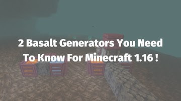 2 Basalt Generators You Need To Know How To Build ! - Minecraft 1.16