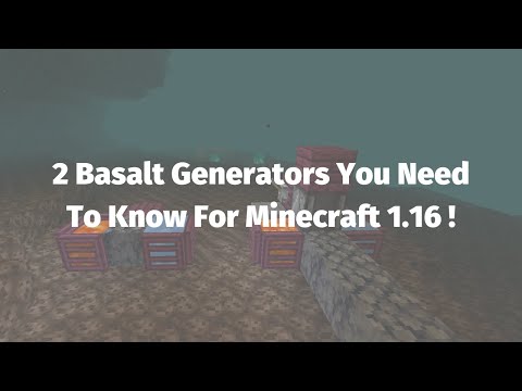 2 Basalt Generators You Need To Know How To Build ! - Minecraft 1.16