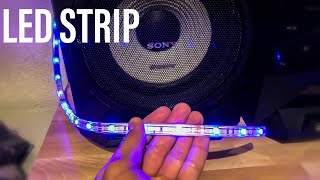 Bagaimana menghubungkan LED STRIP ke speaker (BASS)