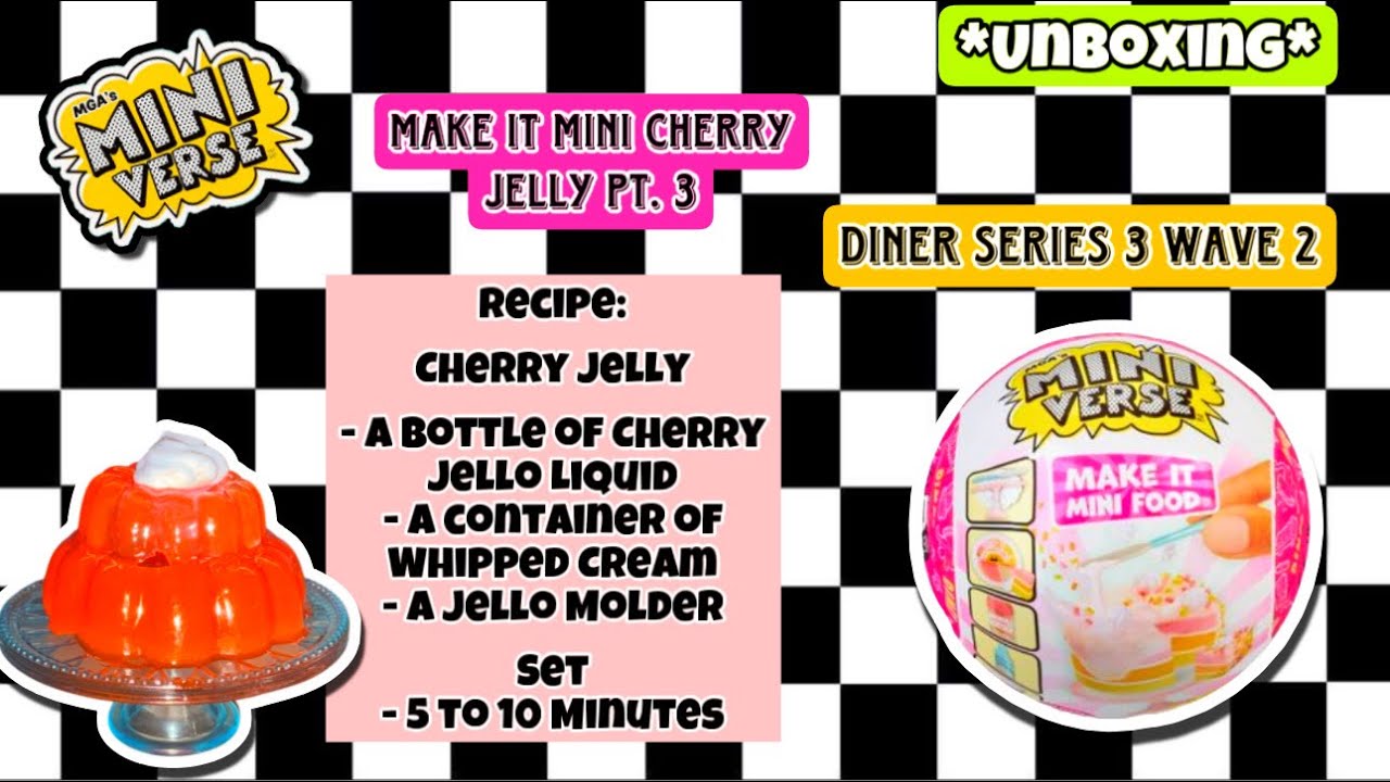 Watch Me! Open Miniverse NEW Diner Series 3 W2| Cherry Jelly| Adult Collector