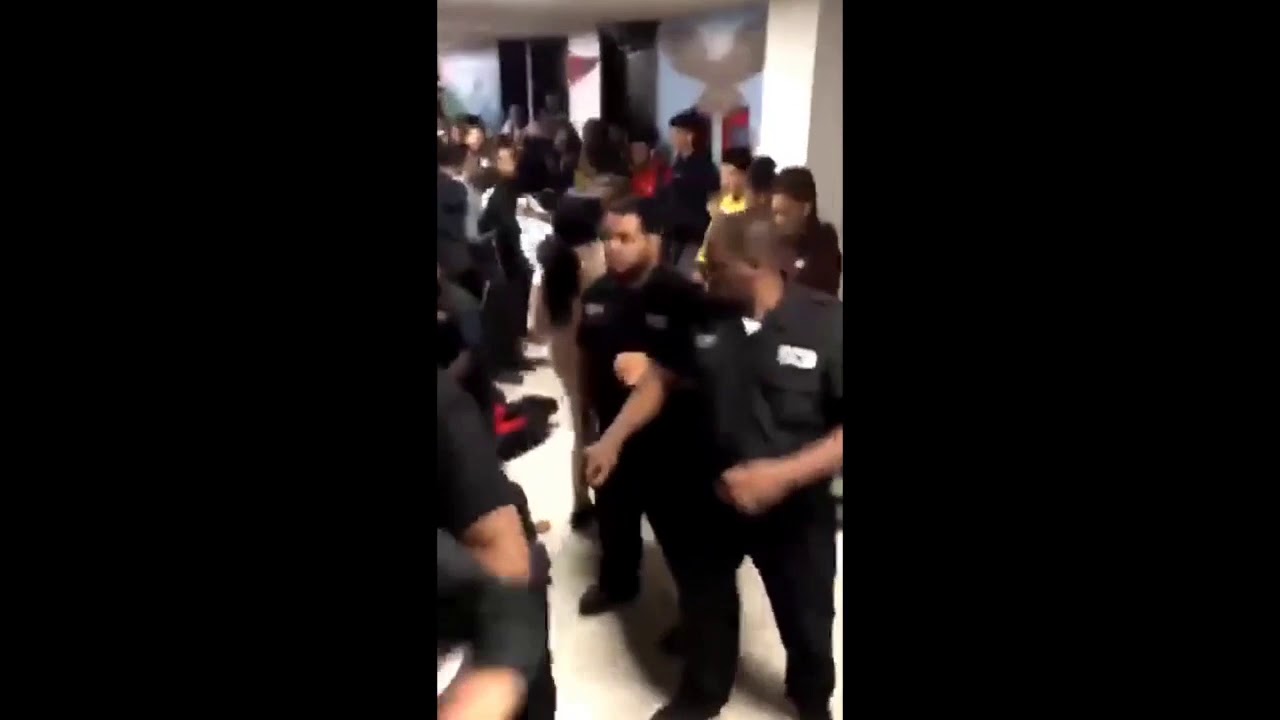 East Ramapo - Ramapo High School security removing kids