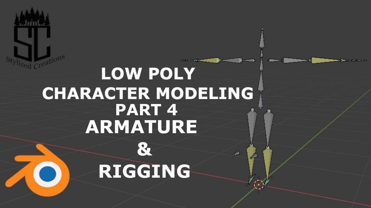 Low Poly Character Tutorial - Blender Beginners Part 4 - Armature and ...