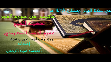 ماتيسر من سورة الفجر لفضيلة الشيخ عمرو أحمد الصعيدي