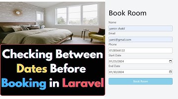 Checking Between Dates Before Booking in Laravel | Laravel Hotel Management System Project Tutorial