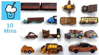 Brown collection vehicles Tomica Monster Truck Plane Tow Truck Flatbed Truck