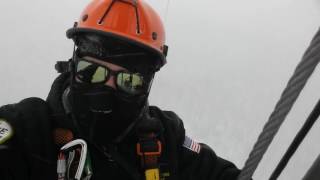 500ft Up In Snowstorm. [HD]Tower Climbing - Whiteout conditions by Tommy Schuch Media 769 views 7 years ago 33 seconds